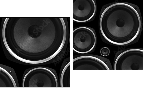 Speakers abstract background - Two-piece canvas print, Diptych