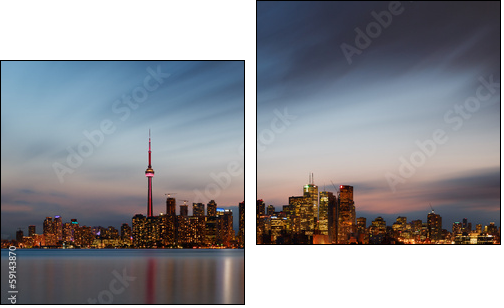 Toronto skyline, Canada - Two-piece canvas print, Diptych