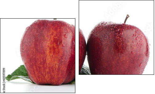 Ripe red apples - Two-piece canvas print, Diptych