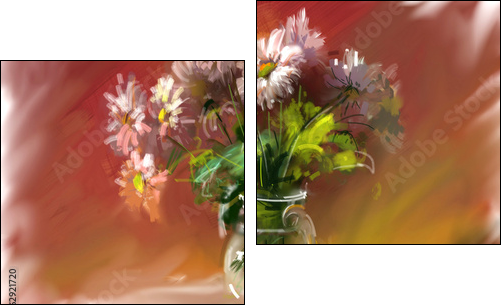 Flowers - Two-piece canvas print, Diptych