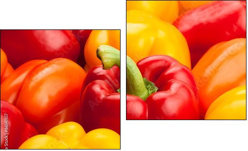 bell peppers - Two-piece canvas print, Diptych