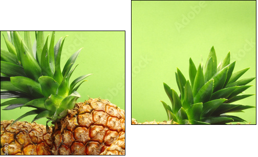 tropical pineapples - Two-piece canvas print, Diptych