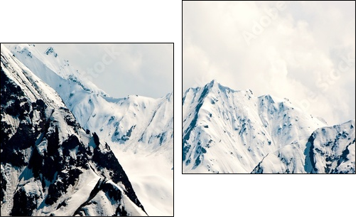 Mountainous landscape in Switzerland. - Two-piece canvas print, Diptych