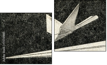 Paper airplanes - Two-piece canvas print, Diptych