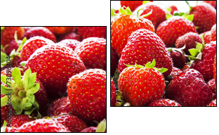 Strawberry panorama. - Two-piece canvas print, Diptych