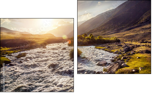 Mountain river - Two-piece canvas print, Diptych