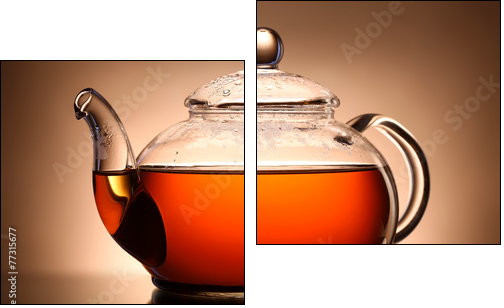 Glass teapot - Two-piece canvas print, Diptych