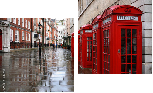London street - Two-piece canvas print, Diptych