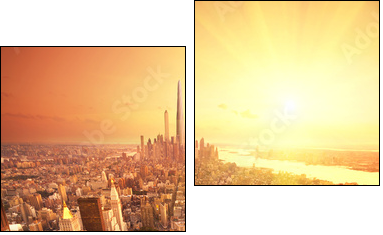 Future New York - Two-piece canvas print, Diptych