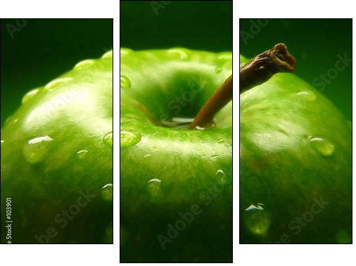 green apple - Three-piece canvas print, Triptych
