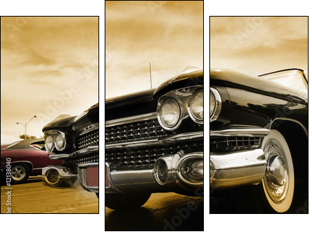 Classic Cars - Three-piece canvas print, Triptych