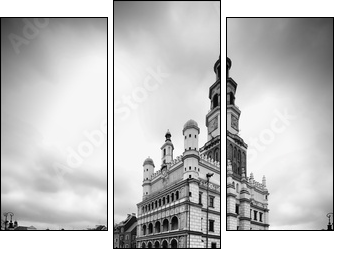 old town hall in Poznan - Three-piece canvas print, Triptych