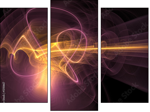 light explosion - Three-piece canvas print, Triptych