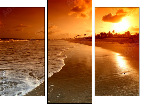 ocean sunrise - Three-piece canvas print, Triptych