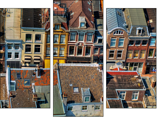 Utrecht city areal view - Three-piece canvas print, Triptych