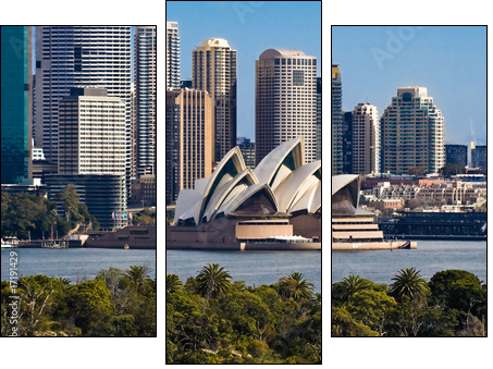 Sydney Opera House and Skyline - Three-piece canvas print, Triptych