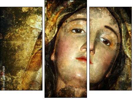 virgin maria - Three-piece canvas print, Triptych