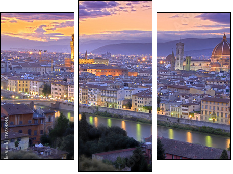 Sunset in Florence - Three-piece canvas print, Triptych