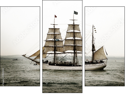 tall ship - Three-piece canvas print, Triptych