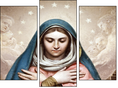 Medieval Madonna Painting - Three-piece canvas print, Triptych