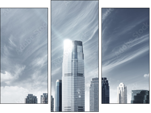 Future city - newyork city - Three-piece canvas print, Triptych