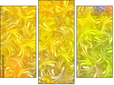 Abstract impressionism painting in Vincent Van Gogh style imitation. Art design background pattern for artistic creative printing production. Wall poster or canvas print template for interior decor. - Three-piece canvas print, Triptych