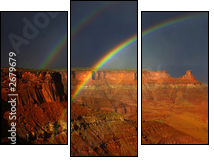 rainbows of canyonlands - Three-piece canvas print, Triptych