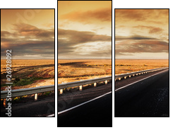 Road Panorama - Three-piece canvas print, Triptych