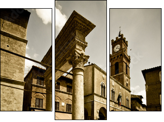 Tuscan historic architecture - Three-piece canvas print, Triptych