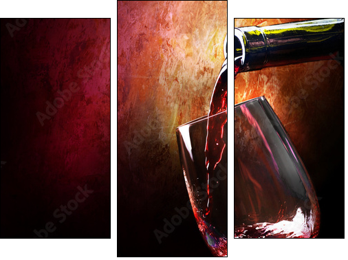 Wine - Three-piece canvas print, Triptych