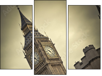 Big Ben, London - Three-piece canvas print, Triptych