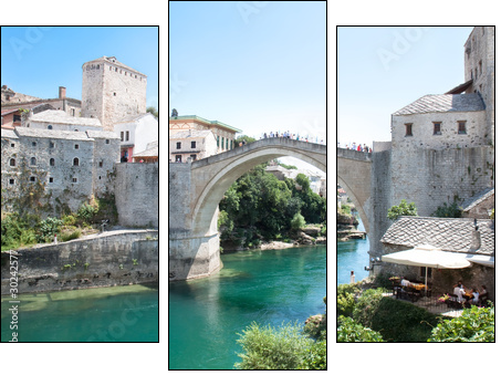 Old bridge - Mosta - Three-piece canvas print, Triptych