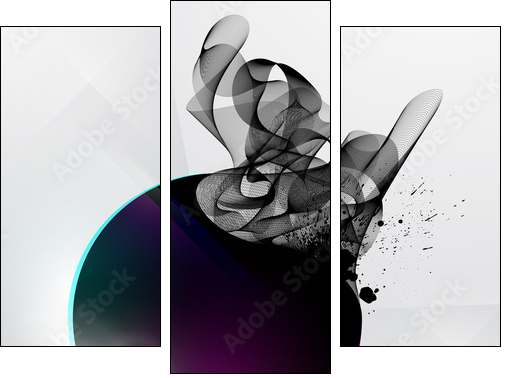 Surreal_design - Three-piece canvas print, Triptych
