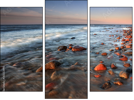Coast in baltic - Three-piece canvas print, Triptych