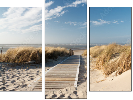 Nordsee Strand auf Langeoog - Three-piece canvas print, Triptych