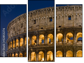 Colosseo notturno, Roma - Three-piece canvas print, Triptych