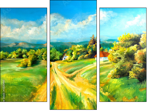 Summer landscapes - Three-piece canvas print, Triptych
