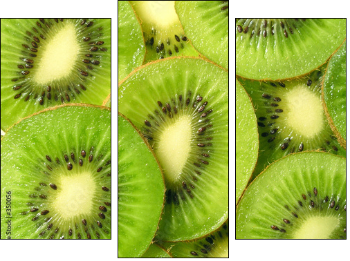 kiwi fruit - Three-piece canvas print, Triptych