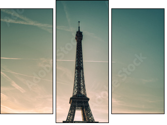 Tour Eiffel Paris France - Three-piece canvas print, Triptych