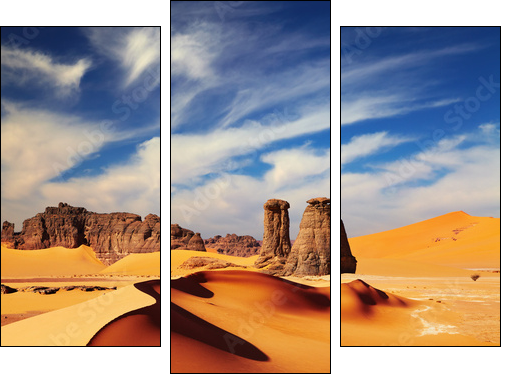 Sahara Desert, Algeria - Three-piece canvas print, Triptych