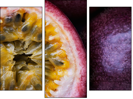 Passionsfrucht - Three-piece canvas print, Triptych