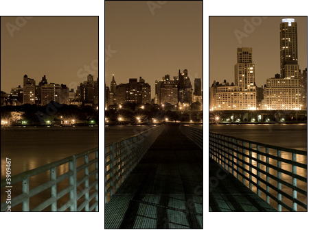 Bridge to Manhattan - Three-piece canvas print, Triptych