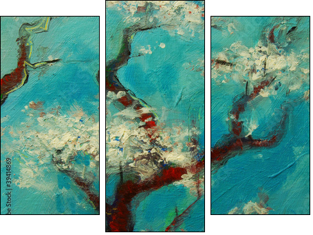 Arbre en fleurs - Three-piece canvas print, Triptych