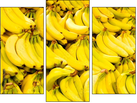 Bananas close up - Three-piece canvas print, Triptych