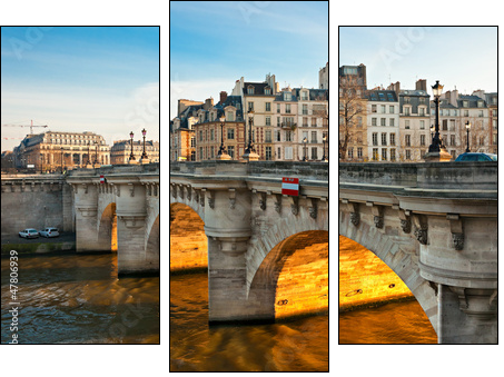 Pont neuf, Ile de la Cite, Paris - France - Three-piece canvas print, Triptych