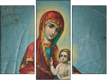 Orthodox Icon of the Mother of God - Three-piece canvas print, Triptych