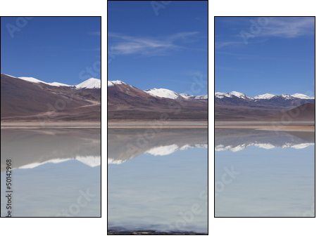 Laguna Verde Bolivien - Three-piece canvas print, Triptych