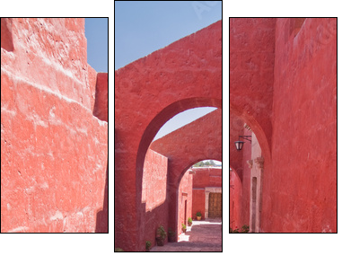 Monastery of St. Catherine at Arequipa, Peru - Three-piece canvas print, Triptych