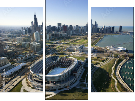 Chicago, Illinois. - Three-piece canvas print, Triptych