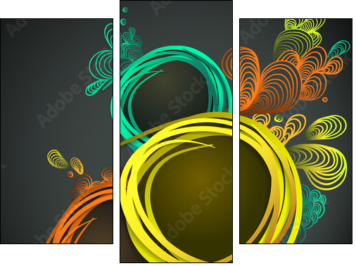 Eps10 Vector Colorful Design Background - Three-piece canvas print, Triptych
